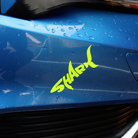 Sticker dán xe ô tô CÁ MẬP tem lột tách nền nhiều màu. SHARK Tem chống nước, bám dính tốt. Trang trí xe hơi phong cách