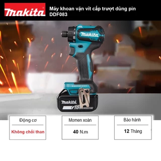 Máy khoan vặn vít cấp trượt dùng pin 18V Makita DDF083 - Không chổi than | Makita Việt Nam