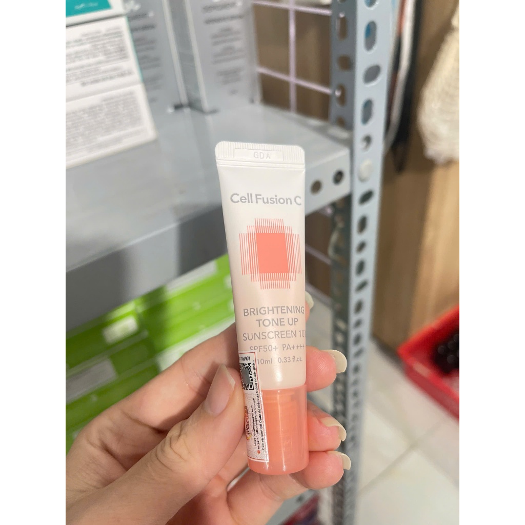 (Mini 10ml) Kem Chống Nắng Cell Fusion C NângTone Da Brightening Tone Up Sunscreen 100 SPF50+/PA++++ 10ML