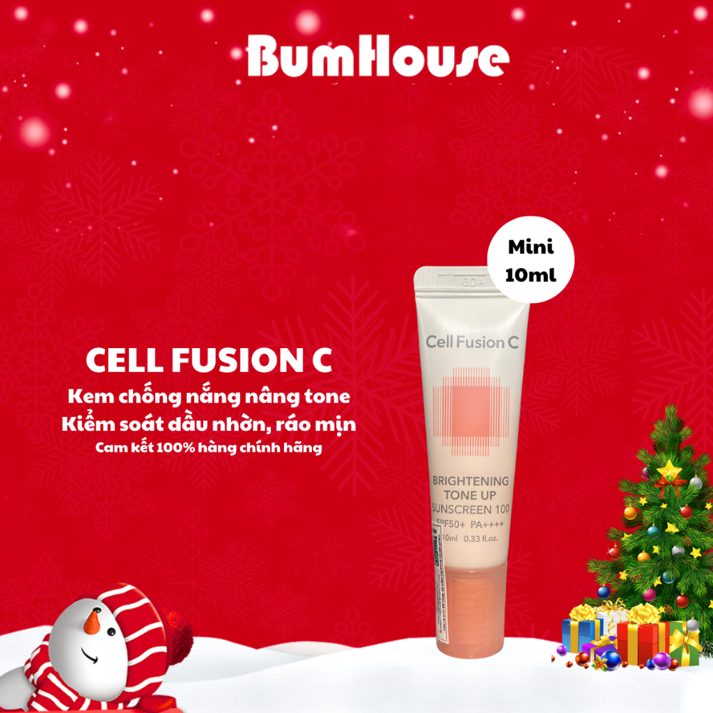 (Mini 10ml) Kem Chống Nắng Cell Fusion C NângTone Da Brightening Tone Up Sunscreen 100 SPF50+/PA++++ 10ML