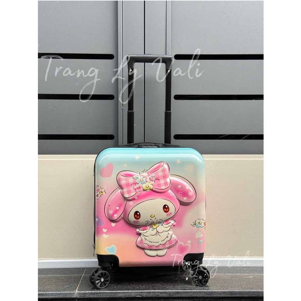 Vali Trẻ Em, Vali Du Lich Cho Bé Trai, Vali Du Lịch Cho Bé Gái, Vali Kéo Du Vali Ku Lịch Size 18 inch, Vali Kuromi.