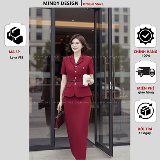 Lyra - Set váy nữ áo vest chân váy bút chì thiết kế công sở cao cấp MindyDesign