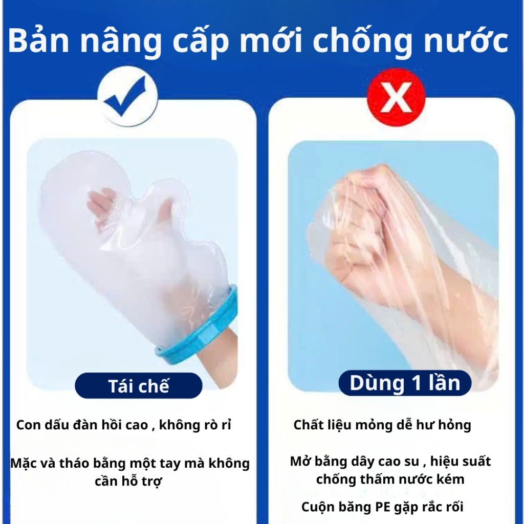 Bao Bọc Vết Thương Chống Nước – Sử Dụng Khi Tắm, An Toàn – Tiện Lợi – Tái Sử Dụng