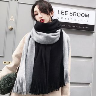 Khăn Len Ullzang RIN , Khăn Thời Trang Choàng Cổ Quàng Cổ Mùa Đông Phong Cách Hàn Quốc