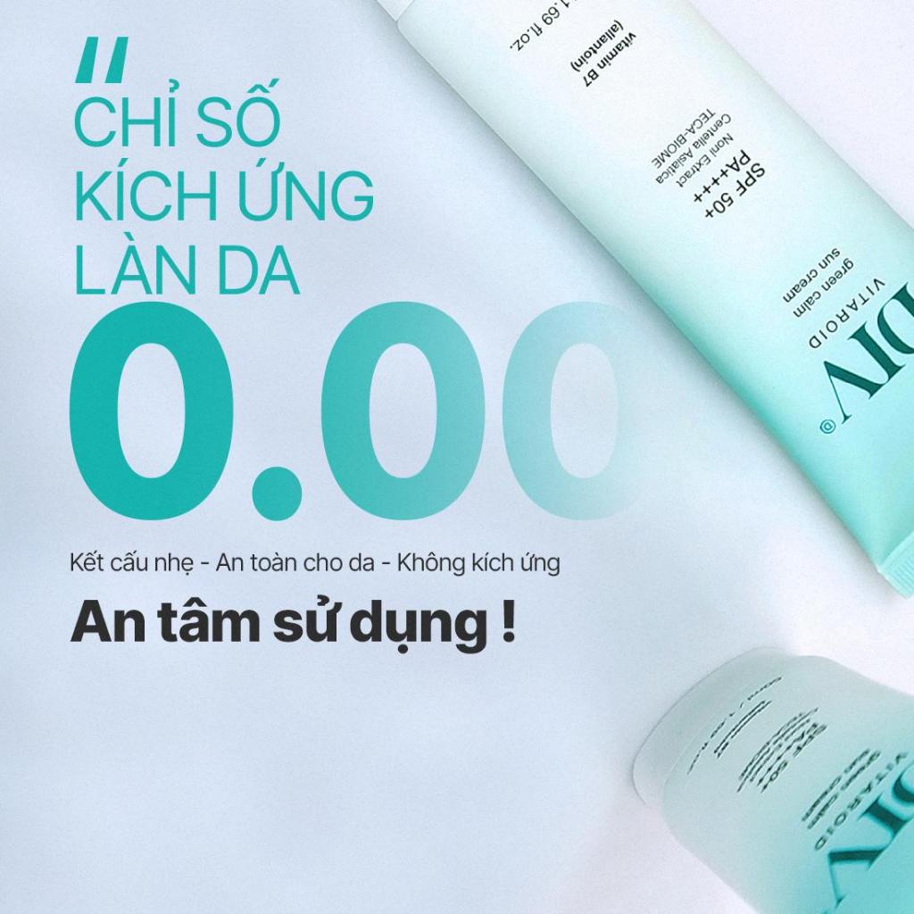 [DIV VN] Kem Chống Nắng DIV Vitaroid Green Calm Sun Cream Hỗ Trợ Dưỡng Ẩm, Làm Dịu Dành Cho Da Nhạy Cảm 50ml | BigBuy360 - bigbuy360.vn