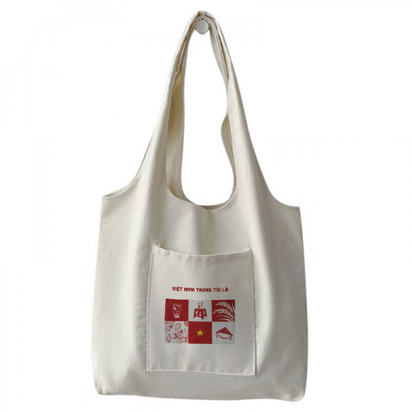 Túi tote liền thân đeo vai Việt Nam trong tôi là... đặc trưng Túi vải canvas du lịch đi chơi đi học tuicwh0266