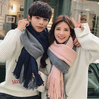 Mẫu khăn Rin - Cặp Đôi cho cả Nam Nữ. Chất liệu Len không Xù Lông. Thời trang Hàn Quốc