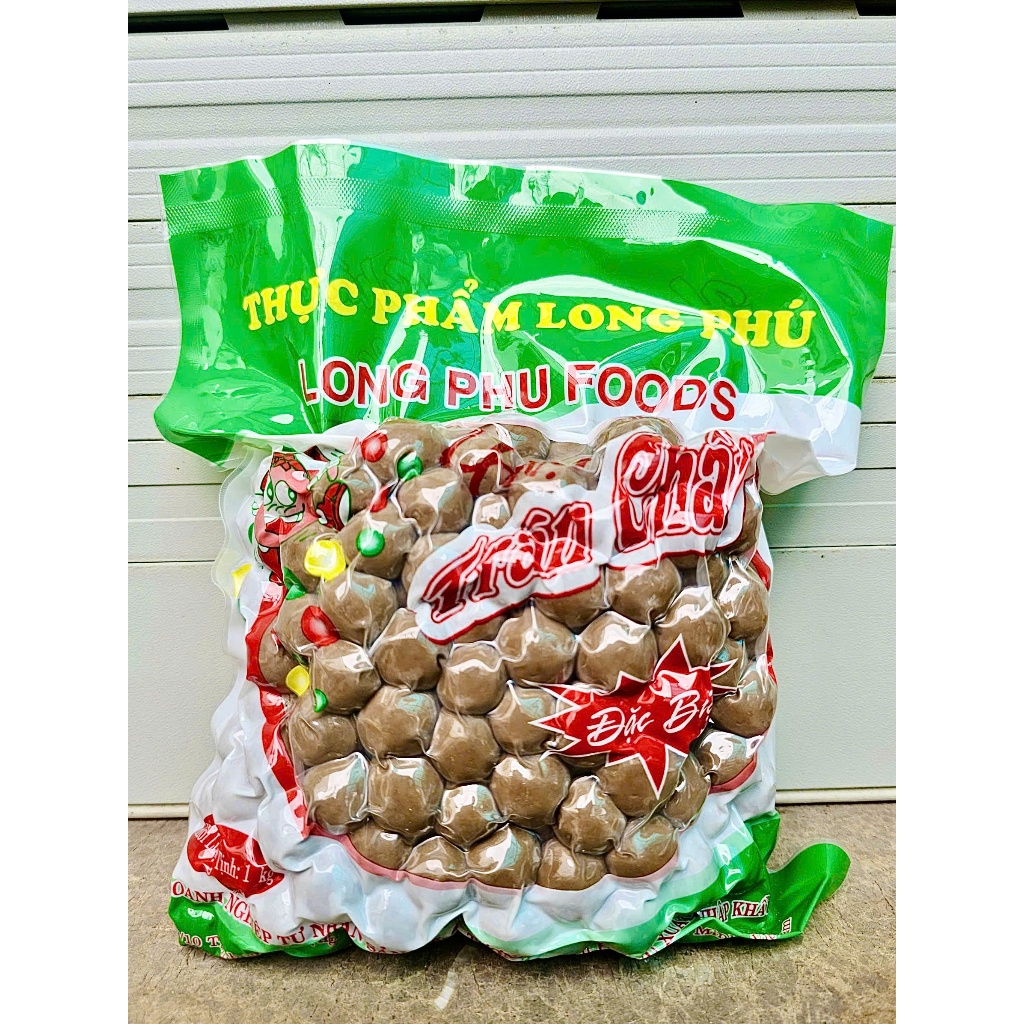 Trân Châu Đường Đen Đặc Biệt LONG PHÚ Size To 14 ly Gói 1kg - Topping Trà Sữa Milo Dầm