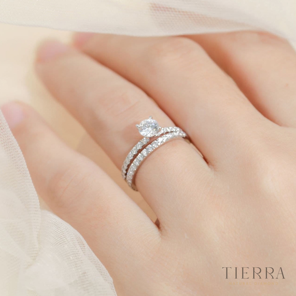 [CHAT TRƯỚC KHI ĐẶT] Nhẫn Cầu Hôn Tierra Shining Light NCH1202, Vàng 14K 18K, Đính Tấm CZ/ KC, Thiết Kế Solitaire Pavé