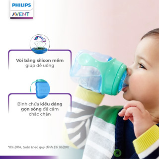 Bình Tập Uống - Cốc Tập Uống Cho Bé Từ 6 Tháng 200ml Philips Avent Có Vòi Hút Silicon Mềm An Toàn