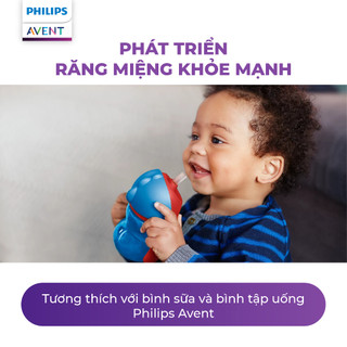 [GIAO MÀU NGẪU NHIÊN] Bình Tập Uống Cho Bé Từ 9 Tháng 200ml Philips Avent Có Ống Hút Silicon Mềm An Toàn