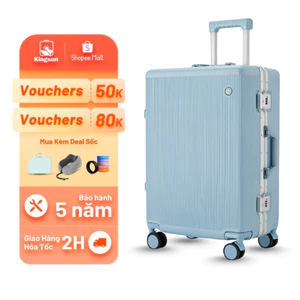 Vali Khung Nhôm Khóa Sập 2512 Kingsun Size 20/24/28 Cao Cấp Bảo Hành 5 Năm