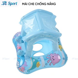 Phao bơi có mái che chống tia UV cho bé, ghế ngồi an toàn chống lật chất liệu PVC cao cấp PXC-MC02