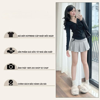 ( SẴN ) Áo Nỉ Tăm Lông Thỏ Cổ V Dây Rút Buộc Hông Thời Trang Nữ