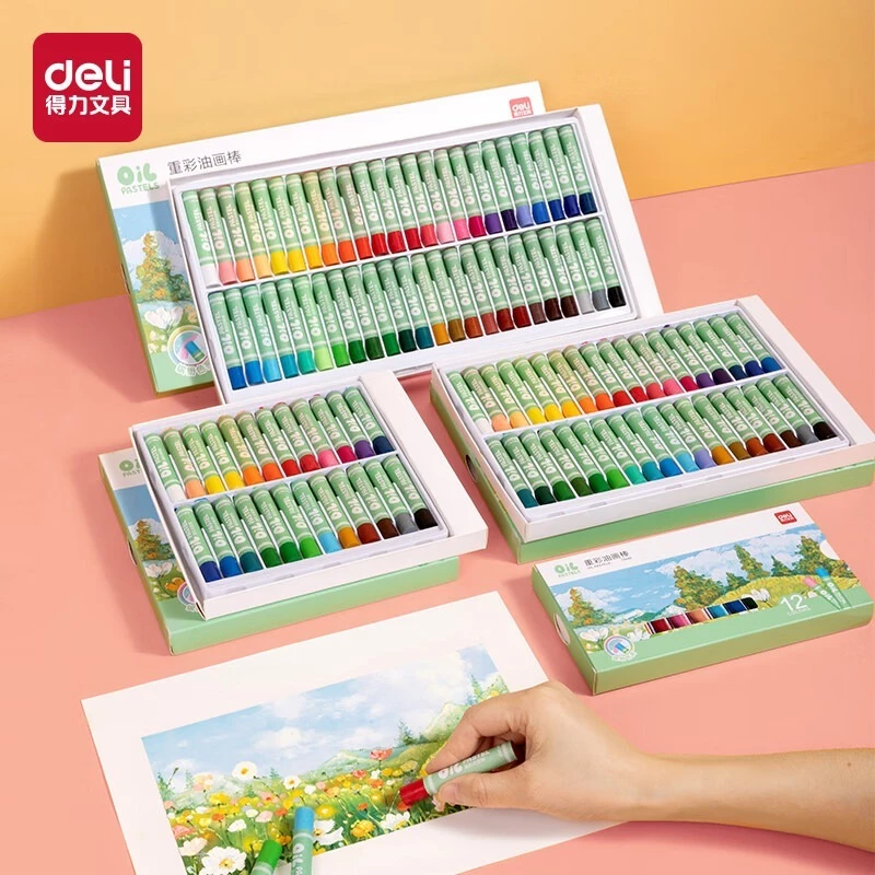 BÚT SÁP DẦU CHUYÊN NGHIỆP DELI - HỘP GIẤY - 24/36 MÀU - 72087 / 72088