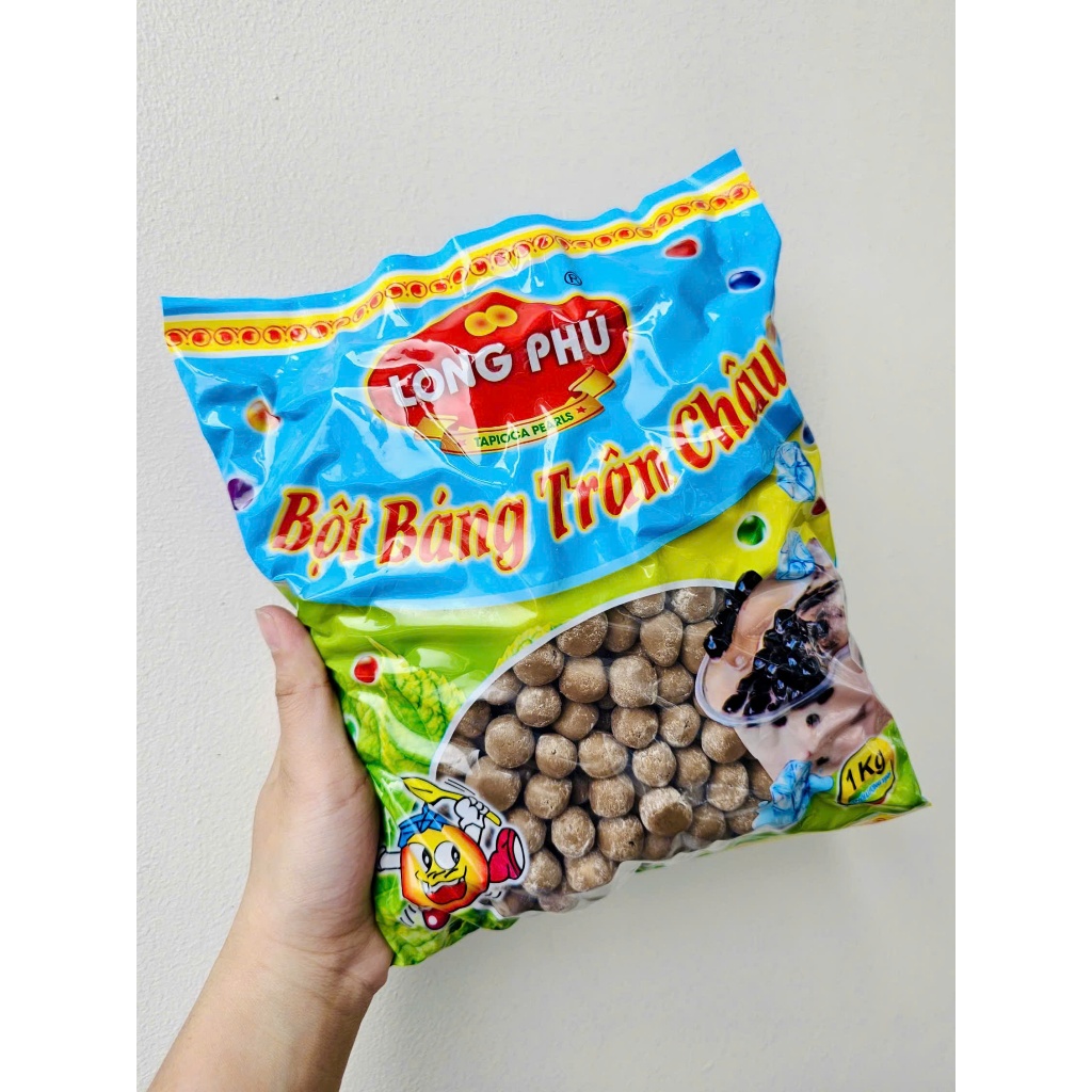 Bột Báng Hạt To LONG PHÚ Gói 1kg – Mềm Dẻo, Dễ Nấu, Topping Trà Sữa Nguyên Liệu Pha Chế Chè & Đồ Uống
