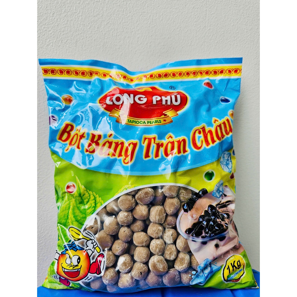 Bột Báng Hạt To LONG PHÚ Gói 1kg – Mềm Dẻo, Dễ Nấu, Topping Trà Sữa Nguyên Liệu Pha Chế Chè & Đồ Uống