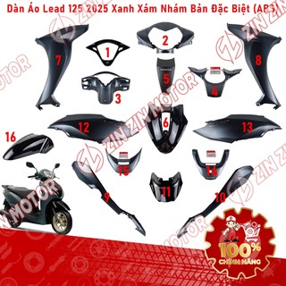 Dàn Áo Lead 125 2025 Xanh Xám Nhám Phiên Bản Đặc Biệt (Phanh ABS) Chính Hãng - ZZM