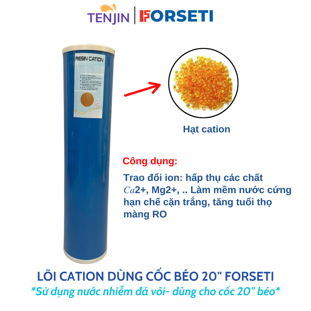 Lõi Lọc Thô Đầu Nguồn Dùng Cho Cốc 20 Inch Béo (Jumboo) -Forseti Chính Hãng Giúp Loại Bỏ Tạp Chất Trong Nước