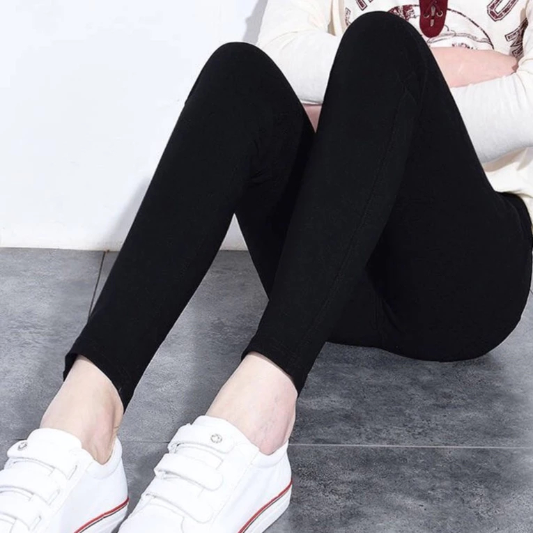 [Peinn]Quần Legging Nữ vải thun cotton co giãn 4c thấm hút mồ hôi, 2 túi trước và 2 túi sau có bigsize đến 70Kg
