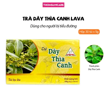 Trà Dây Thìa Canh Lava túi lọc dùng cho người tiểu đường tuýp 1, 2 - Hộp 30 túi