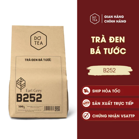Trà đen bá tước B252 Dotea chát nhẹ ngọt hậu thơm nồng nàn hương vỏ cam Earl Grey Bergamot