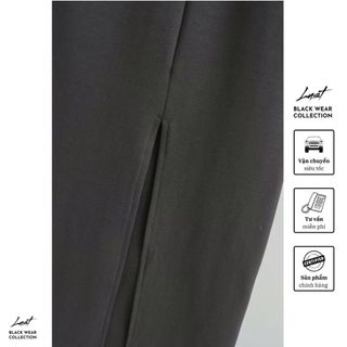 Đầm nữ body thiết kế ngắn tay dáng dài LUST Váy body nữ ôm xẻ tà tôn dáng phong cách sang chảnh T916