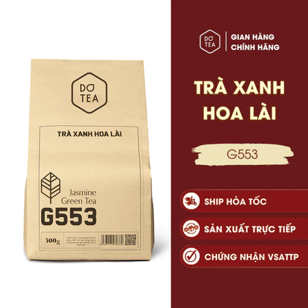 Trà xanh hoa lài G553 Dotea chát nhẹ hương hoa lài tự nhiên thư giãn nguyên liệu pha chế ngon đậm vị