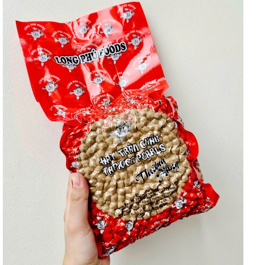 Trân Châu Đường Đen Thượng Hạng LONG PHÚ gói 2kg - Topping Nguyên Liệu Làm Chè, Pha Chế Trà Sữa