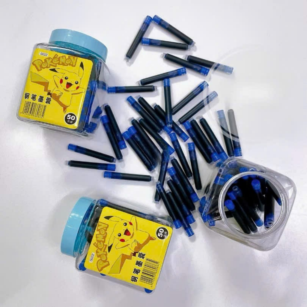 Combo 1 Hộp Mực Không Xóa Tặng Kèm 2 Bút Máy EF Dùng Cho Học Sinh Tiểu Học.