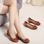 Giày Búp Bê Đế Xuồng 5cm Da Thật Êm Chân Màu Đen Pixie X461 — ảnh 3