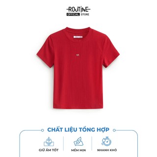 Áo Thun Tay Ngắn Nữ Nhãn Metal Form Fitted - Routine 10F25TSSW006