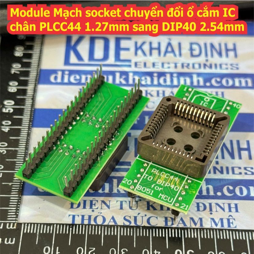 Module Mạch socket chuyển đổi ổ cắm IC chân PLCC32 1.27mm sang 32 40 ...