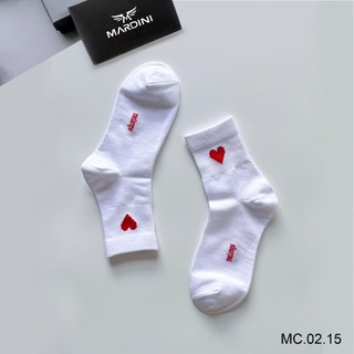 🧦 [CHÍNH HÃNG] VỚ NỮ COTTON MARDINI CỔ CAO HÌNH TRÁI TIM 3 MÀU TRẺ TRUNG NỮ TÍNH
