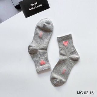 🧦 [CHÍNH HÃNG] VỚ NỮ COTTON MARDINI CỔ CAO HÌNH TRÁI TIM 3 MÀU TRẺ TRUNG NỮ TÍNH