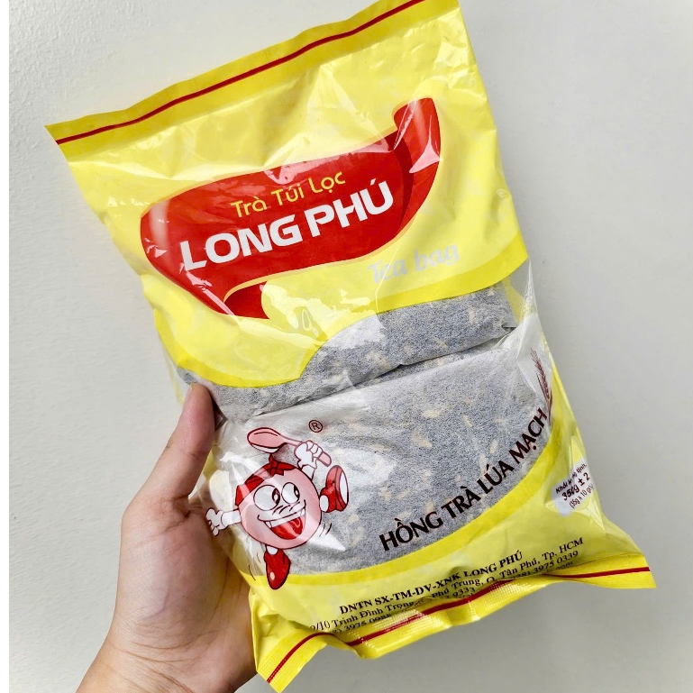 Hồng Trà Túi Lọc Hương Lúa Mạch  LONG PHÚ Gói 350gr (35gr*10) - Nguyên Liệu Trà Sữa, Vị Đậm Đà, Lưu Hương Lâu.