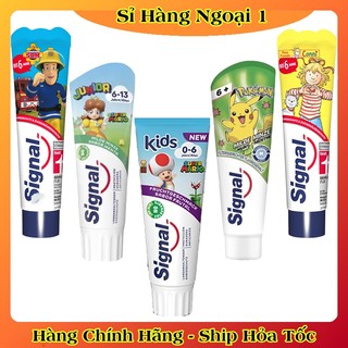 [auth] Kem đánh răng Signal Đức kem đánh răng trẻ em cho bé từ 0-6 tuổi và 6+ nuốt được - Đủ Bill [Hot]