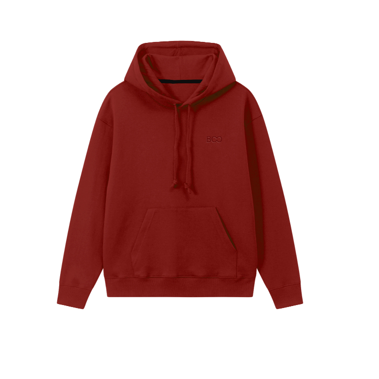 Áo Hoodie Nỉ Mũ BOO Chất Liệu Nỉ Da Cá In Logo Dập Nổi Dày Dặn, Ấm Áp Giữ Nhiệt Tốt