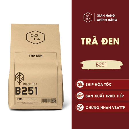 Trà đen B251 Dotea hậu vị ngọt trái chín hương thơm trà đen tự nhiên, sắc nước hồng đậm