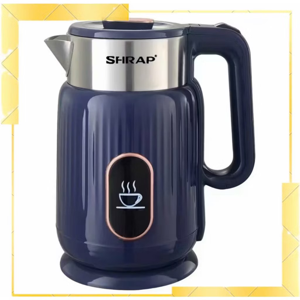 ( SALE 50%) Ấm Siêu Tốc Mẫu Mới SHRAP SH-8. Dung Tích 3.2L Có 2 Lớp Cách Nhiệt, Công Suất 1500W Tự Động Ngắt Khi Sôi