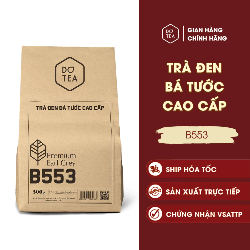 Trà đen bá tước cao cấp B553 Dotea Earl Grey Tea vị thơm tao nhã hương Bergamot nồng nàn