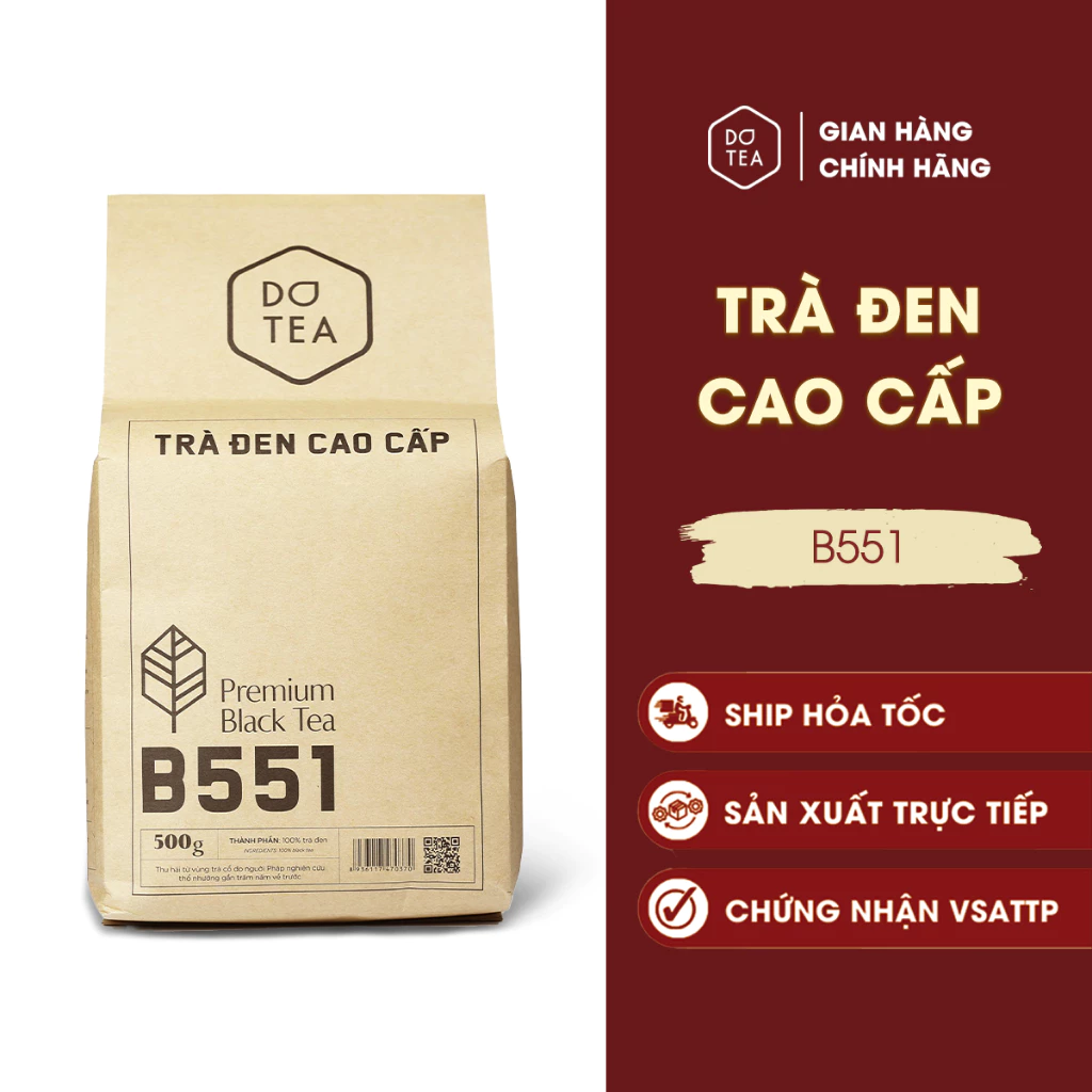 Trà đen cao cấp B551 Dotea vị dịu không gắt thơm tự nhiên tựa trái cây chín, hậu vị ngọt được hái từ trà ngọn