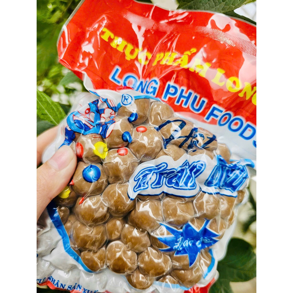 Trân Châu Đường Đen KHỔNG LỒ Đặc Biệt Size 18 ly LONG PHÚ gói 1kg - Topping Nguyên Liệu Trà Sữa Milo Dầm