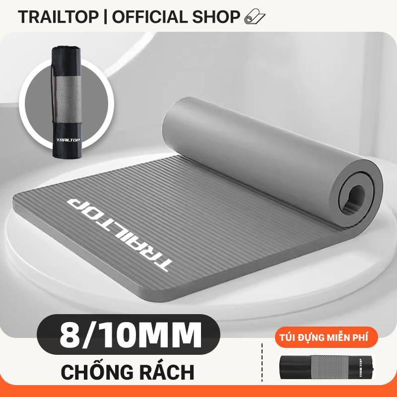 【COD】Trailtop Thảm Tập Gym Yoga Siêu Dày 8-10mm Tập Thể Dục Tại Nhà Đệm Thảm Dã Ngoại Du Lịch