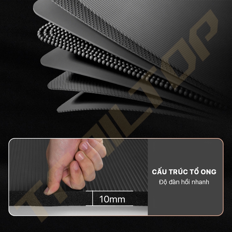 【COD】Trailtop Thảm Tập Gym Yoga Siêu Dày 8-10mm Tập Thể Dục Tại Nhà Đệm Thảm Dã Ngoại Du Lịch