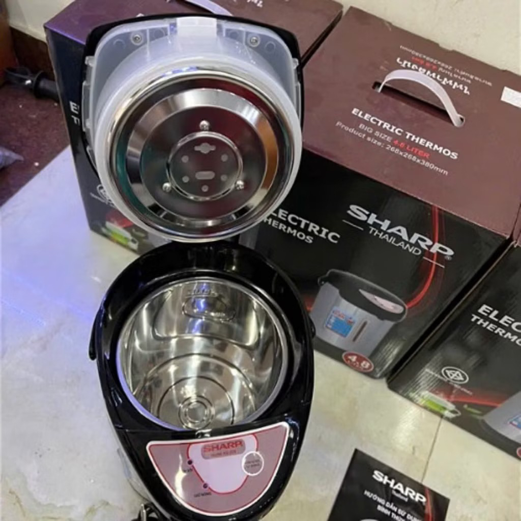 GIẢM GIÁ 60% Bình Thủy Điện Sharp KS-229 Dung tích 4.8 lít,Ấm siêu tốc Giữ nhiệt tốt, Sôi nhanh, Bảo hành chính hãng