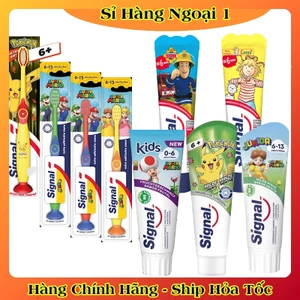 Kem đánh răng Signal Đức kem đánh răng trẻ em cho bé từ 0-6 tuổi và 6+ nuốt được - Đủ Bill [Hot]