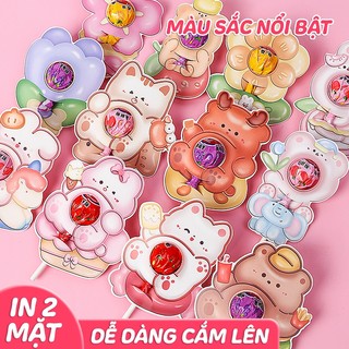 Set Thẻ Giấy Cài Kẹo Mút Dễ Thương – Giấy Cắm Kẹo Mút Trang Trí Quà Tặng Cho Bé Dịp Lễ, Sinh Nhật