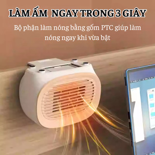 Máy Sưởi Mini,Quạt Sưởi Mini,Làm ,Âm Phòng Trong 3s Công Suất 400W,Để Bàn Làm Việc Phù Hợ