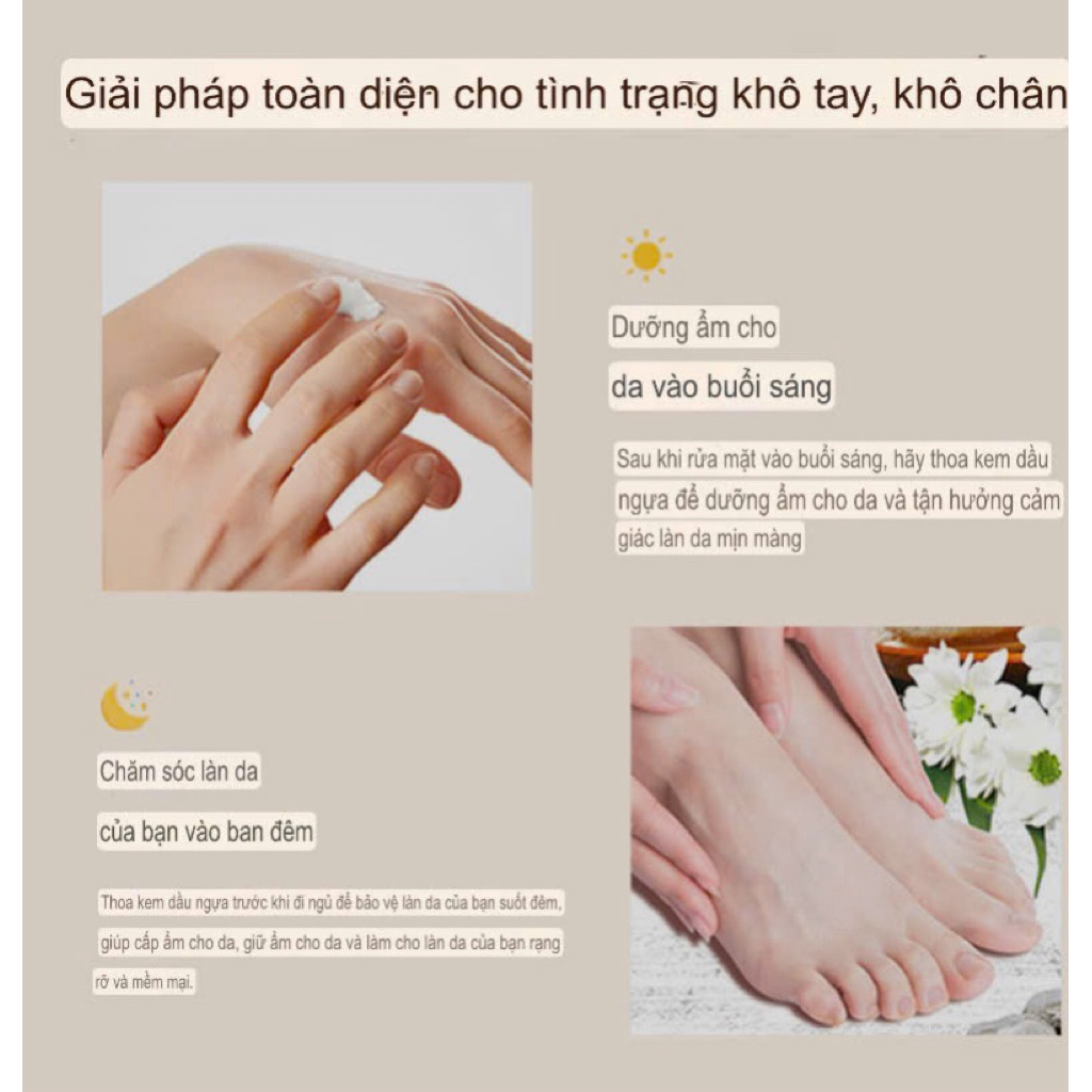 Kem dưỡng da tay và chân từ dầu ngựa